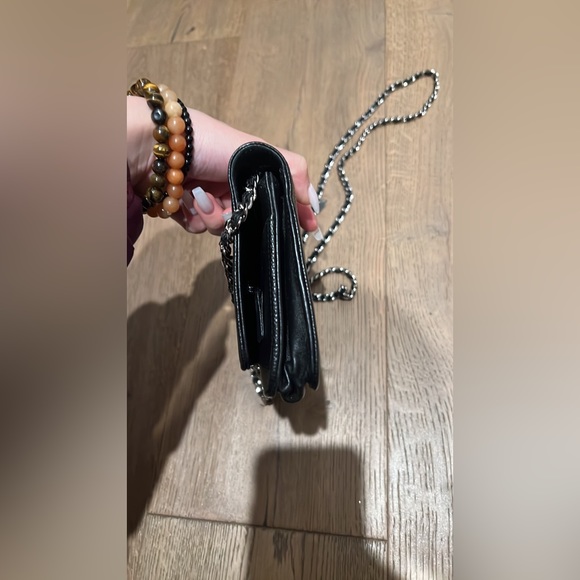 CHANEL BLACK WALLET ON CHAIN WITH CAVIAR LEATHER - Picture 9 of 13